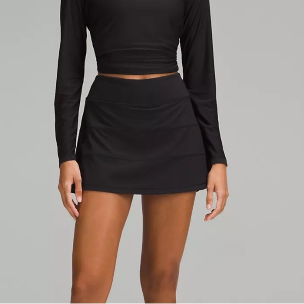 Lululemon Black Pace Rival Mid Rise Skirt